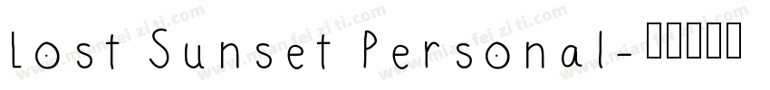 Lost Sunset Personal字体转换